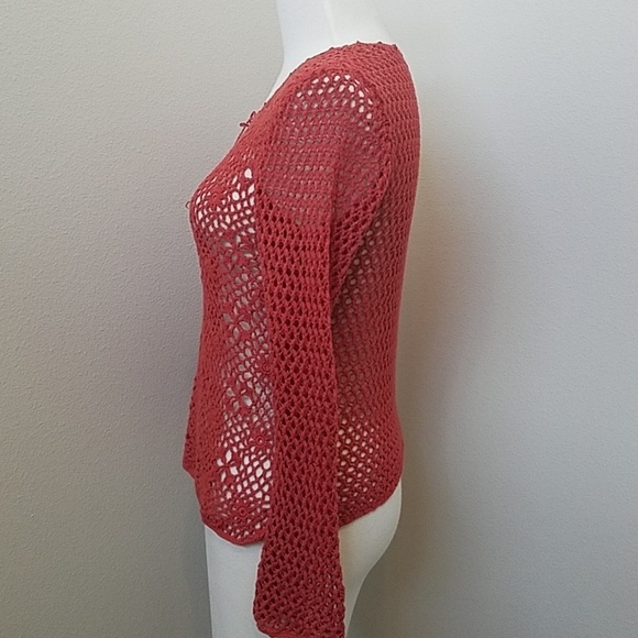 Ana Red Crochet Boho Top - Picture 3 of 5